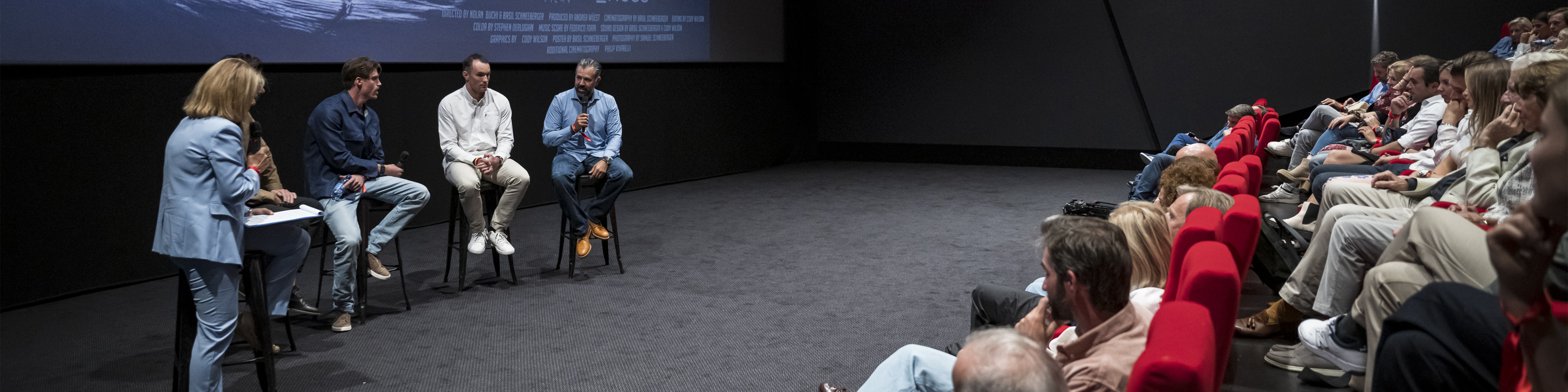 Marc Rochat presenting his film La Roche 